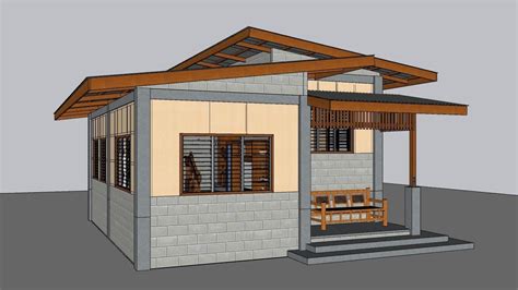 low budget half cement half plywood house design|45 sqm. 2 Bedrooms Half Concrete Half Amakan Bahay Kubo .